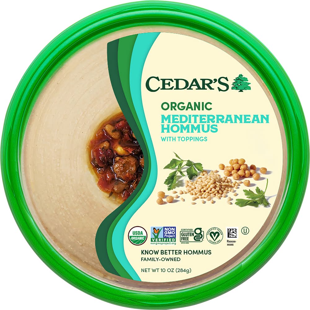Cedar's Organic Mediterranean Hommus With Toppings (10 oz)