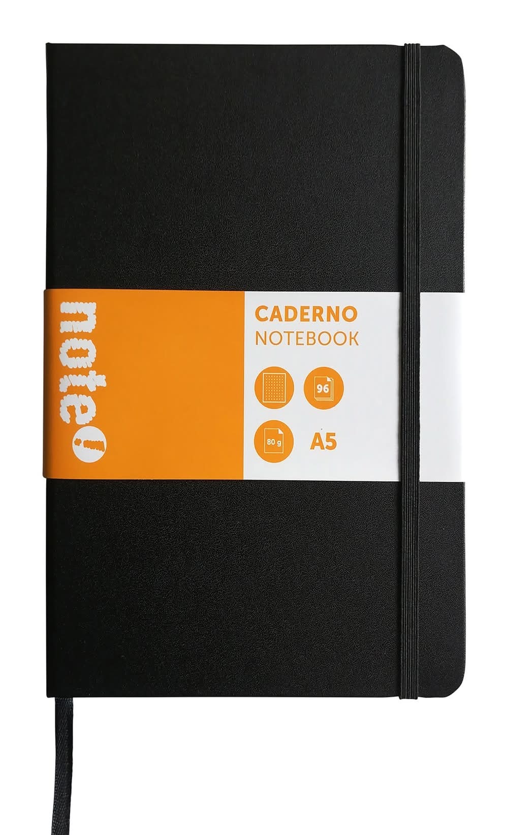 Caderno Agrafado A5 Capa Dura com Elástico