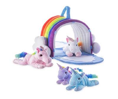 Hearthsong Plush Rainbow Unicorn Play Set