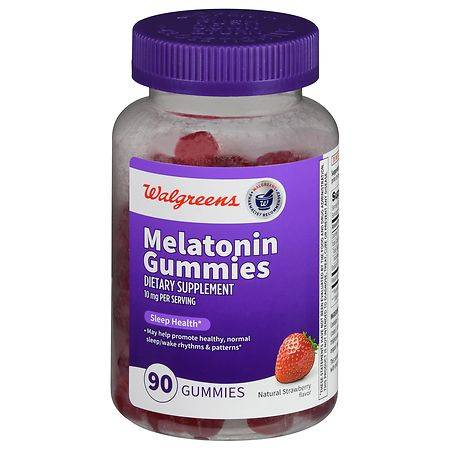 Walgreens 10 Mg Natural Strawberry Melatonin Gummies