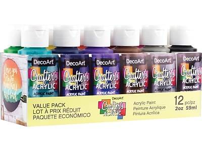 Decoart Crafter's Acrylic Primary Value pack Non Washable Paints (12 ct) (assorted)