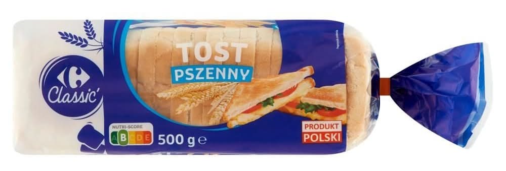 Carrefour Classic Tost pszenny 500 g