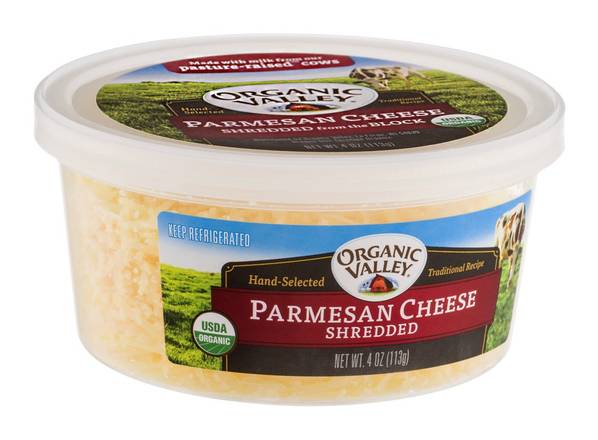 Parmesan Cheese Shredded Organic Valley 4 oz