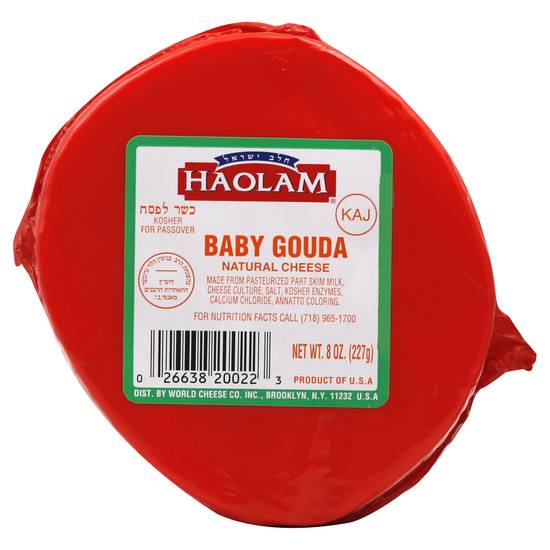 Haolam Kosher Baby Gouda Cheese (8 oz)