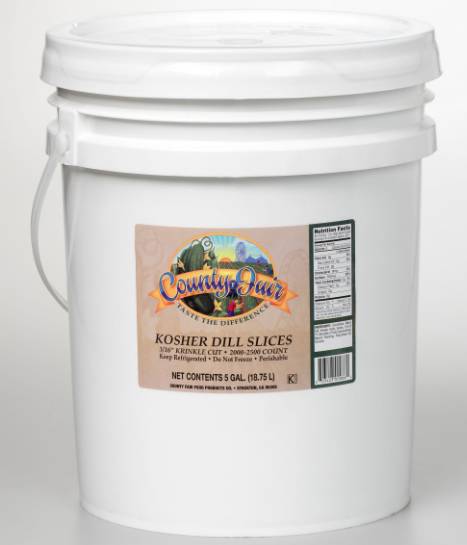 County Fair - Sliced Dill Pickle - 5 Gal (Case of 1)