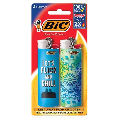 BIC Special Edition Mixed Series Pocket Lighters, Assorted Designs - 2.0 ea