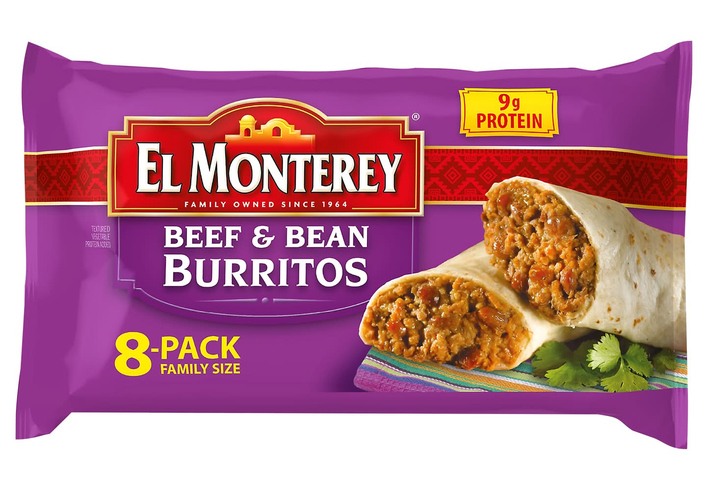 El Monterey Bean Burritos, Beef (2 lbs, 8 ct)
