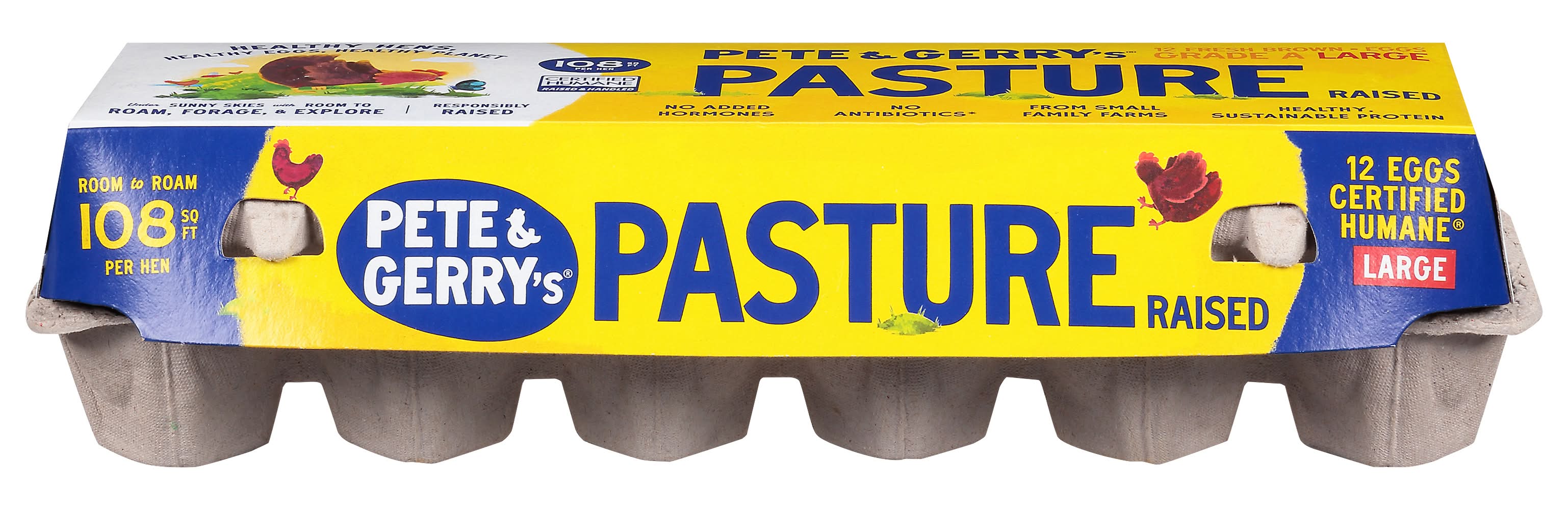 Pete and Gerry's Pasture Raised Grade a Brown Eggs, L (24 oz, 12 ct)