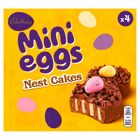Cadbury Chocolate, Nest Cakes (4 pack)