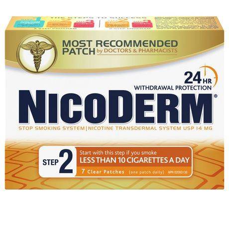 Nicoderm Stop Smoking System Clear Patches Usp 14 mg (7 units)