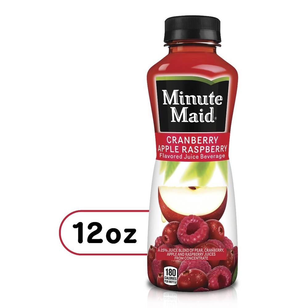 Minute Maid Cranberry Apple Raspberry Bottle, 12 fl oz (1X24|1 Unit per Case)