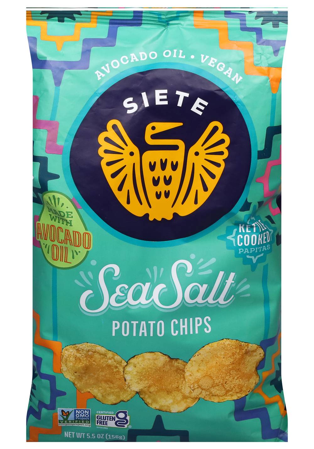 Siete Foods Sea Salt Kettle Cooked Potato Chips Gluten Free (5.5 oz)