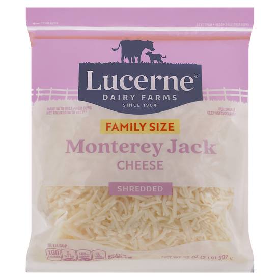 Lucerne Family Size Shredded Monterey Jack Cheese (32 oz)