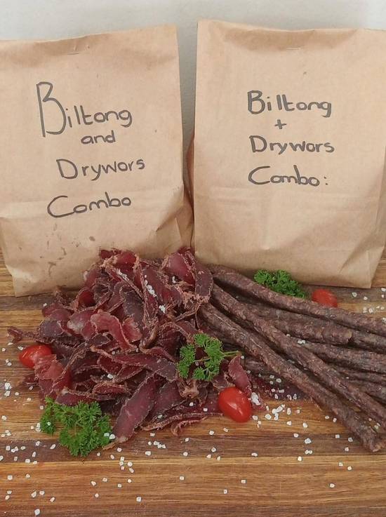 Beef Sliced Biltong (500g) and Beef Dry wors (500g)