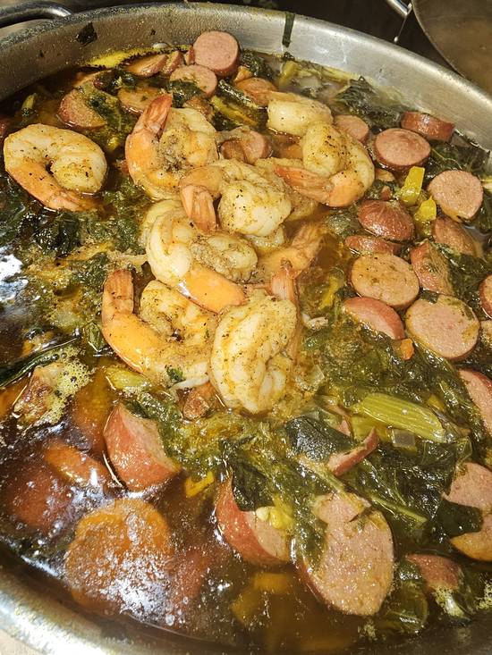Gumbo Greens and Cornbread