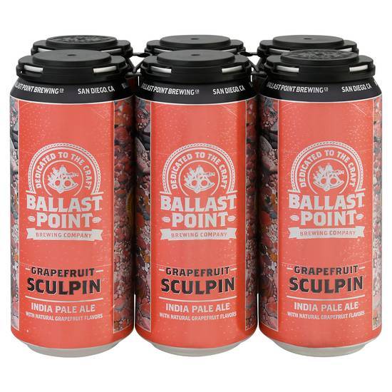 Ballast Point Grapefruit Sculpin India Pale Ale Ipa Beer (6 ct, 16 fl oz)