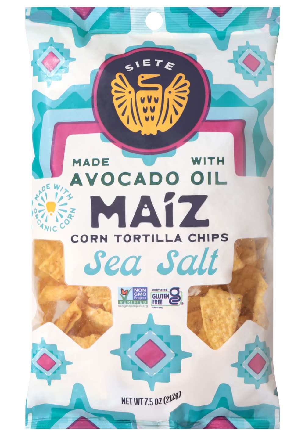 Siete Foods Maiz Totopos Corn Tortilla Chips, Sea Salt (7.5 oz)