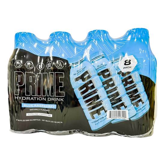 Prime Hydration Sports Drink (8 pack, 16.9 fl oz) (blue raspberry )