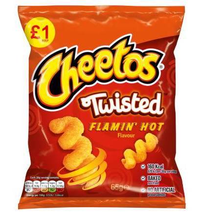 WALKERS CHEETOS TWISTED FLAMIN HOT PM1.00 72g