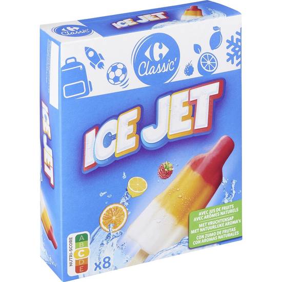 Carrefour Classic' - Glace à l'eau ice jets (8 pièces)