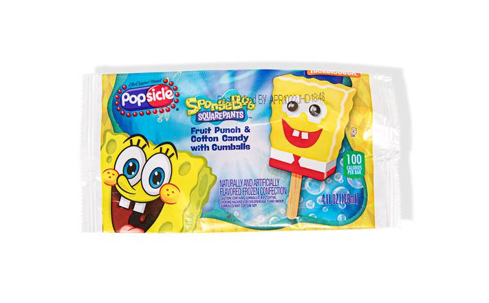 Spongebob Squarepants Popsicle, 3.4 oz