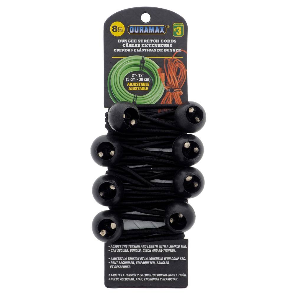 Bungee Cord With Toggle Ball, 8pc