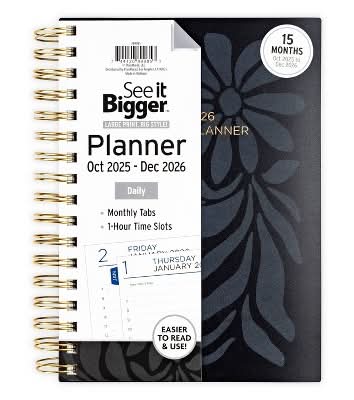 See It Bigger 2025-2026 15 Month Daily Planner