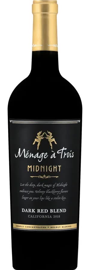 Menage a Trois Midnight Dark Red Blend Wine