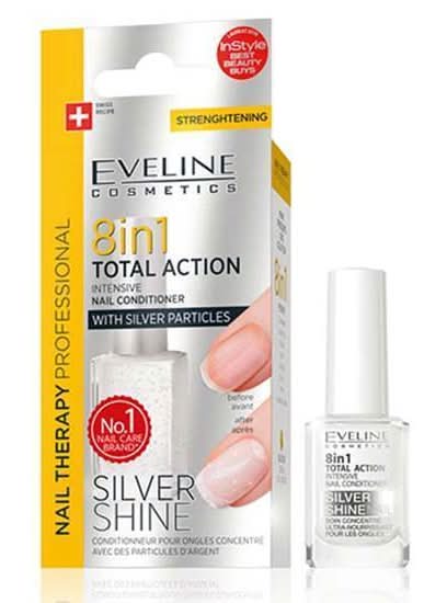 Nail Therapy 8 em 1 Silver Shine Eveline Cosmetics emb. 12 ml