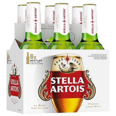 Stella Artois Beer - 12.0 oz x 6 pack