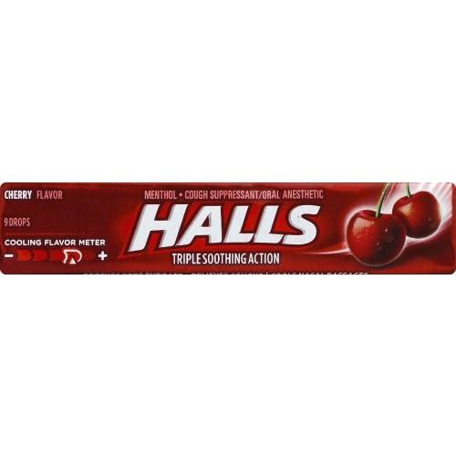 Halls Cherry Cough Drops 9pc