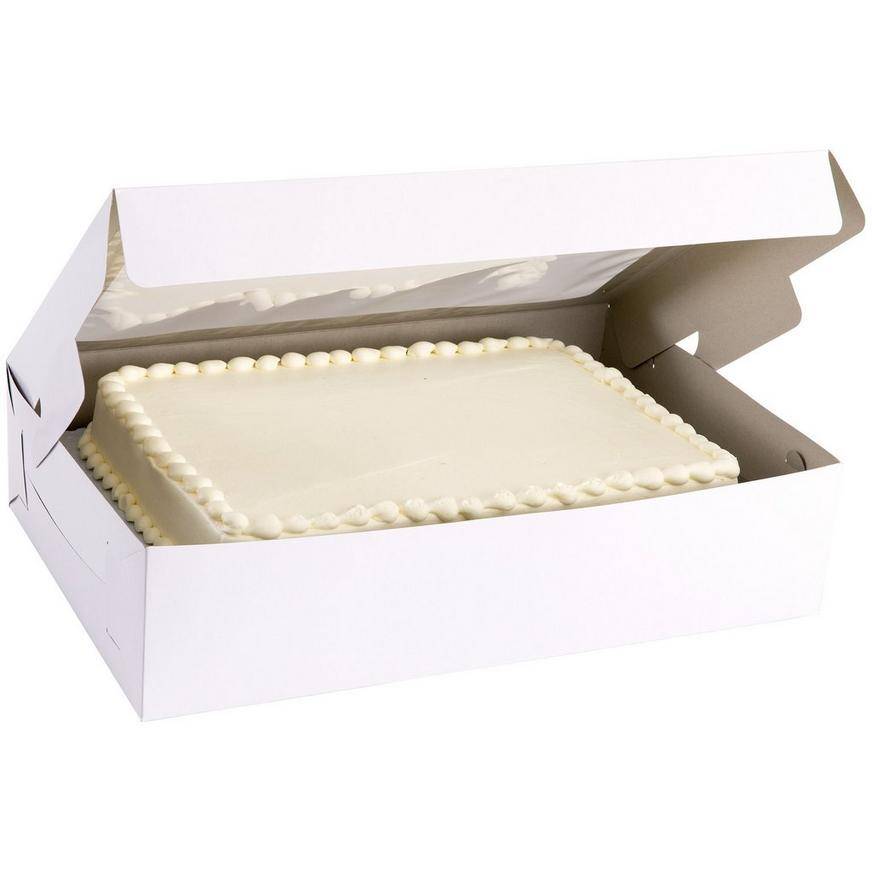 Party City Window Sheet Cake Box (white)