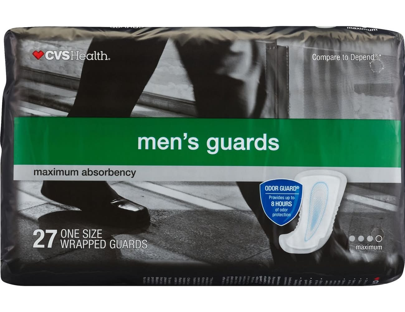 Cvs Guards For Men Maximum Absorbency, One Size, 27 Ct