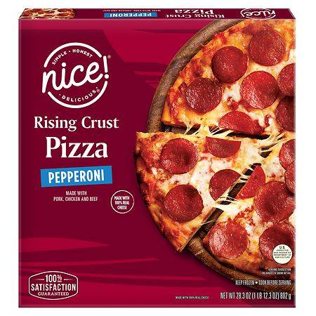 Nice! Rising Crust Pepproni With Chicken Beef Pork Pizza