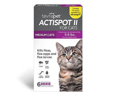 Tevrapet Actispot Ii Topical Flea Treatment For Small & Medium Cats (6 ct)