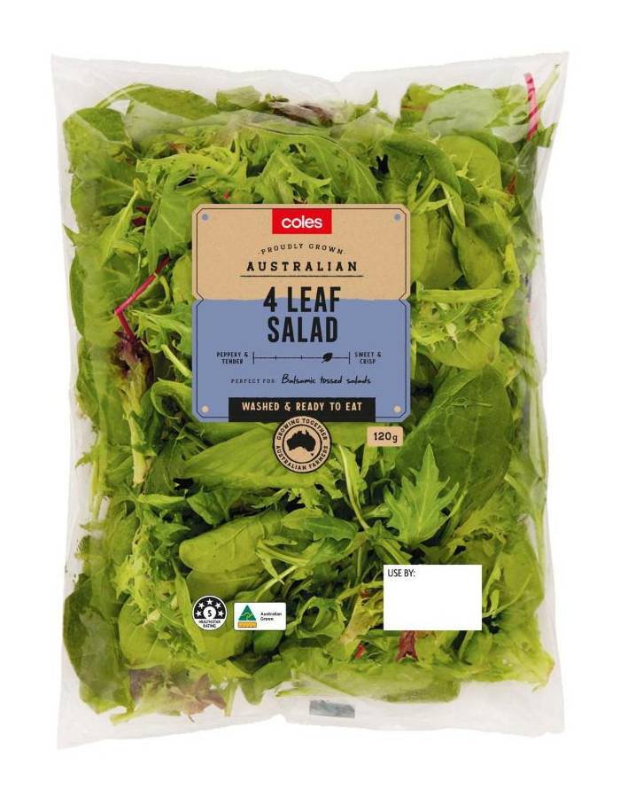 Coles 4 Leaf Salad Mix 120g