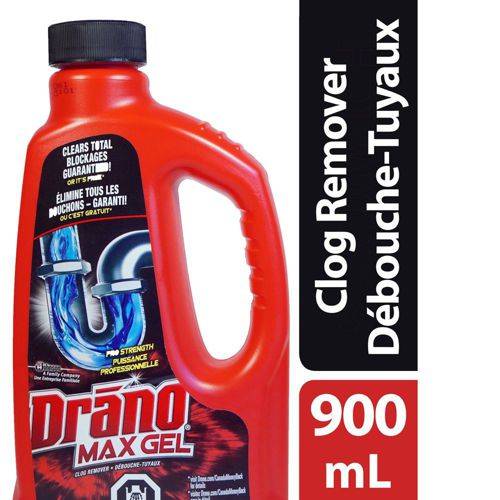 Drano nettoyant et dissolvant débouche-tuyaux max gel (900ml) - max gel drain clog remover and cleaner (900 ml)