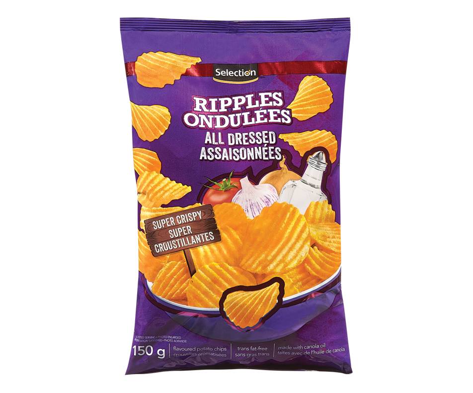 Selection chips de pommes de terre croustillantes