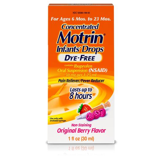 Infants' Motrin Liquid Medicine Drops with Ibuprofen, Berry, 1 fl. oz