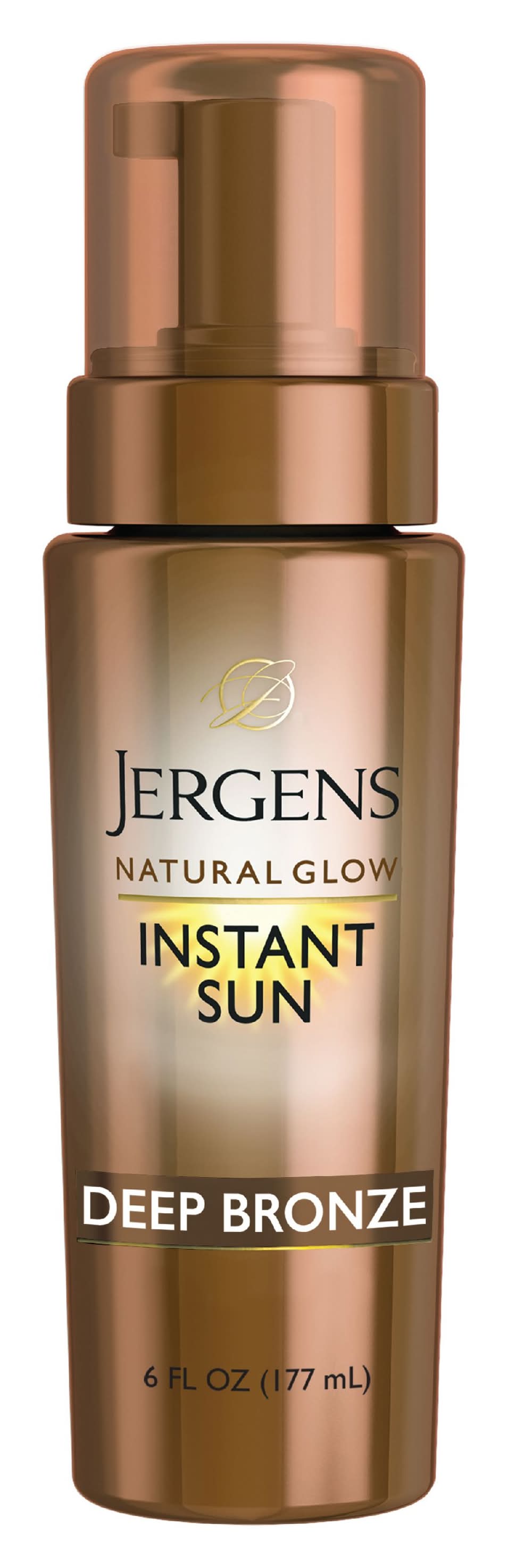 Jergens Natural Glow Instant Sun Sunless Tanning Mousse, Deep Bronze (6 fl oz)