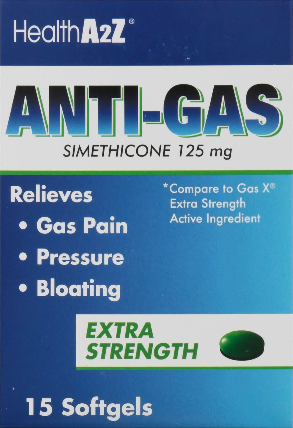 HealthA2Z Extra Strength Gas Reliever Softgels (1.8 oz, 15 ct)