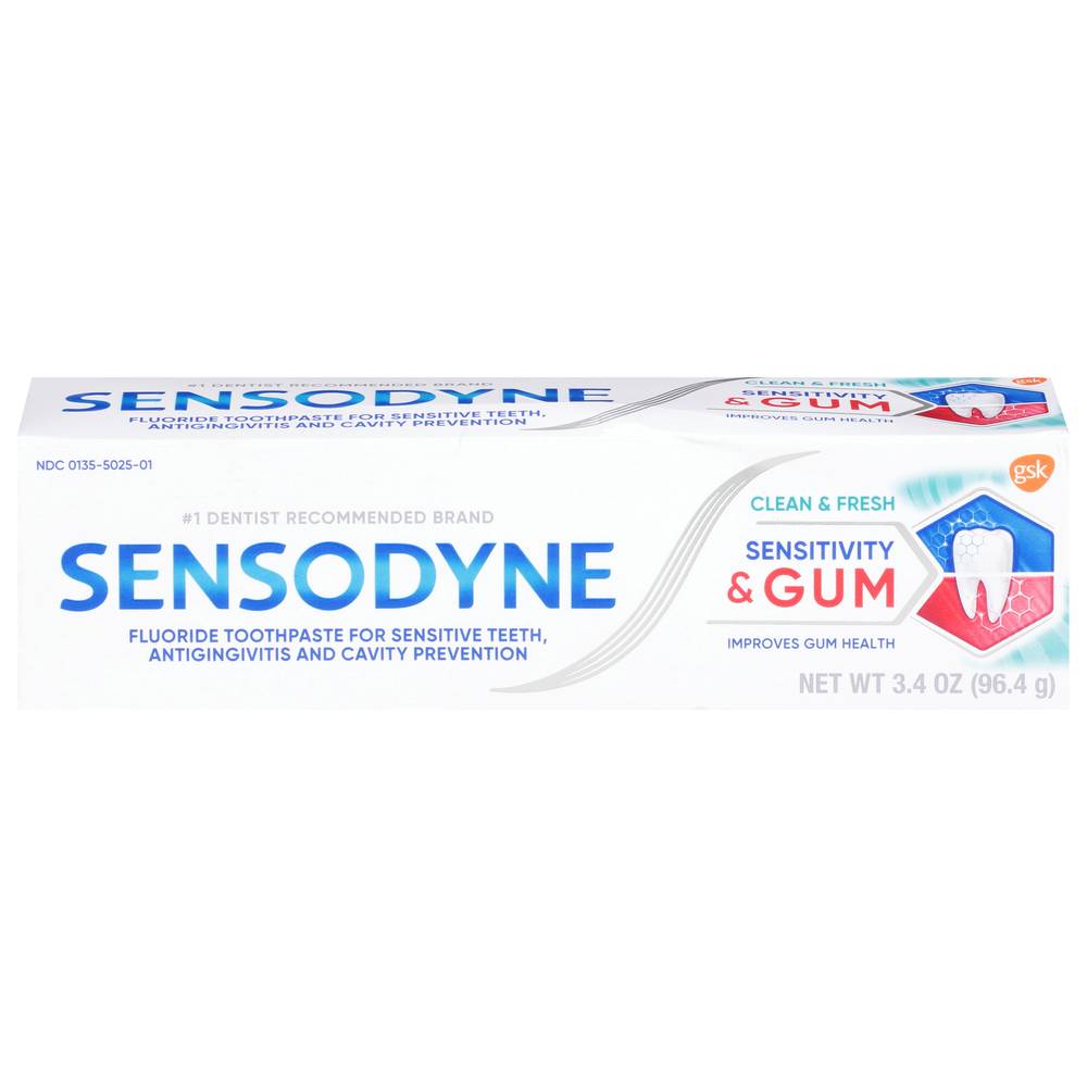 Sensodyne Sensitivity & Gum Clean & Fresh Toothpaste (3.4 oz)