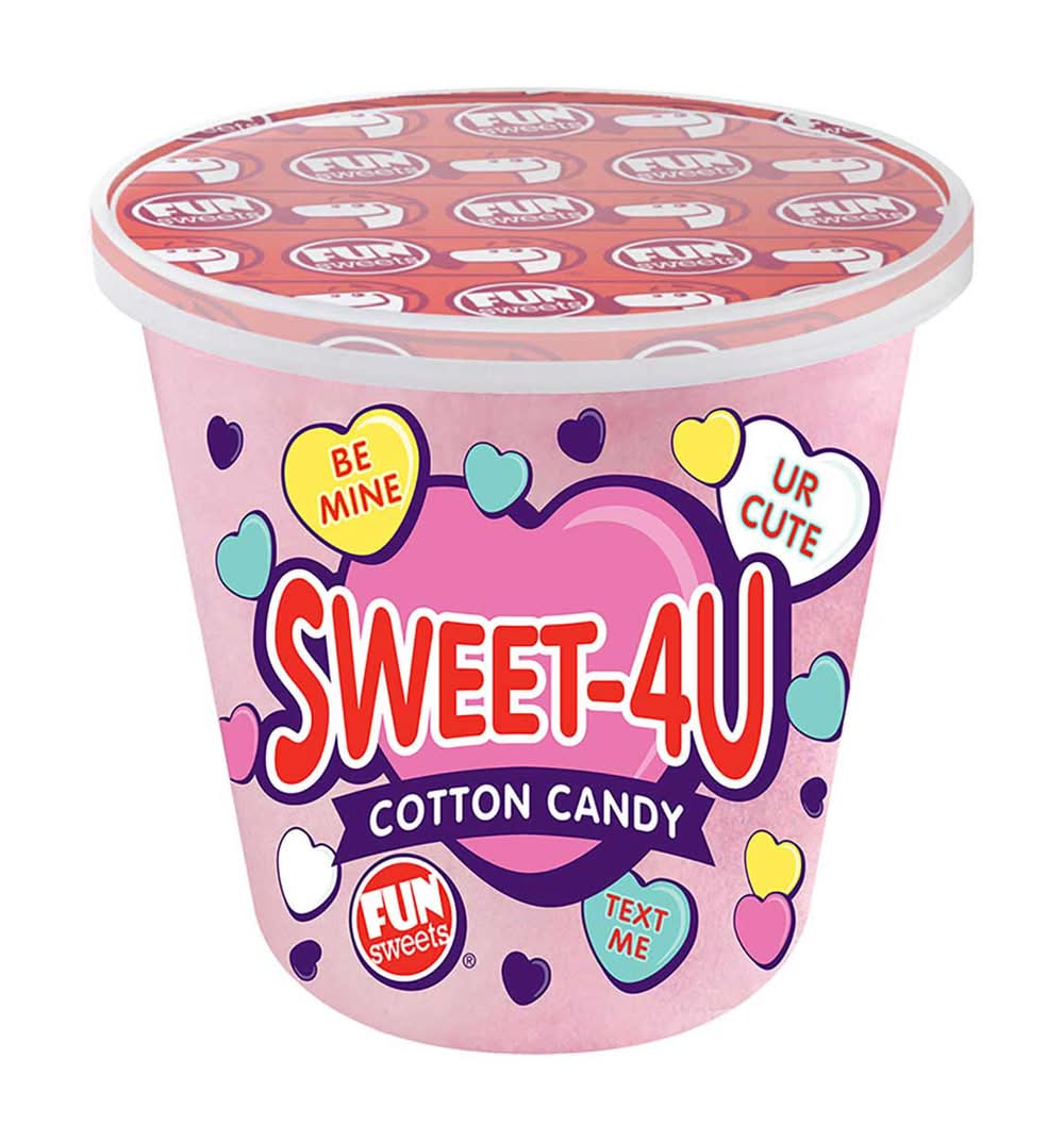Fun Sweets Sweet-4U Valentine Cotton Candy (1.5 oz)
