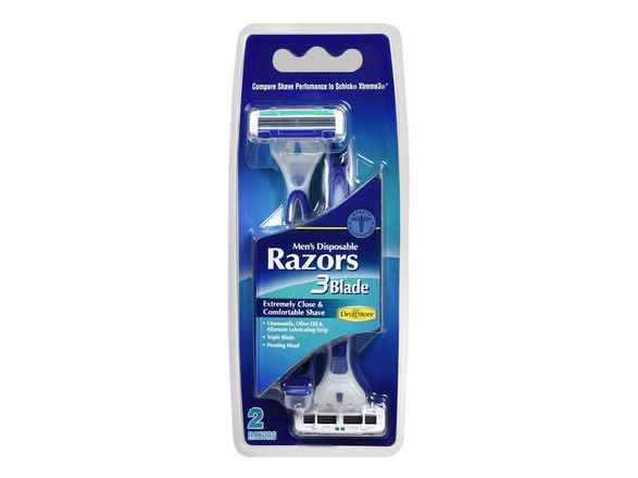 Premium 3 Blade Disposable Razor 2pk