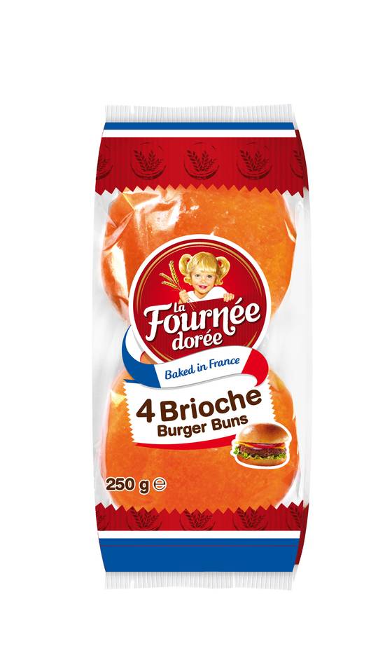 La Fournee Doree Brioche Burger Buns 250g
