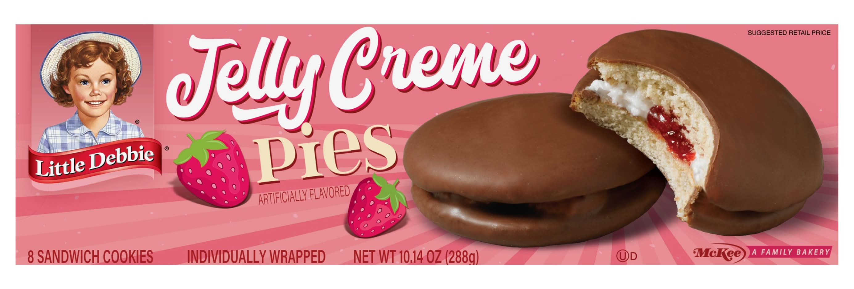 Little Debbie Strawberry Jelly Creme Pies (10.14 oz, 8 ct)