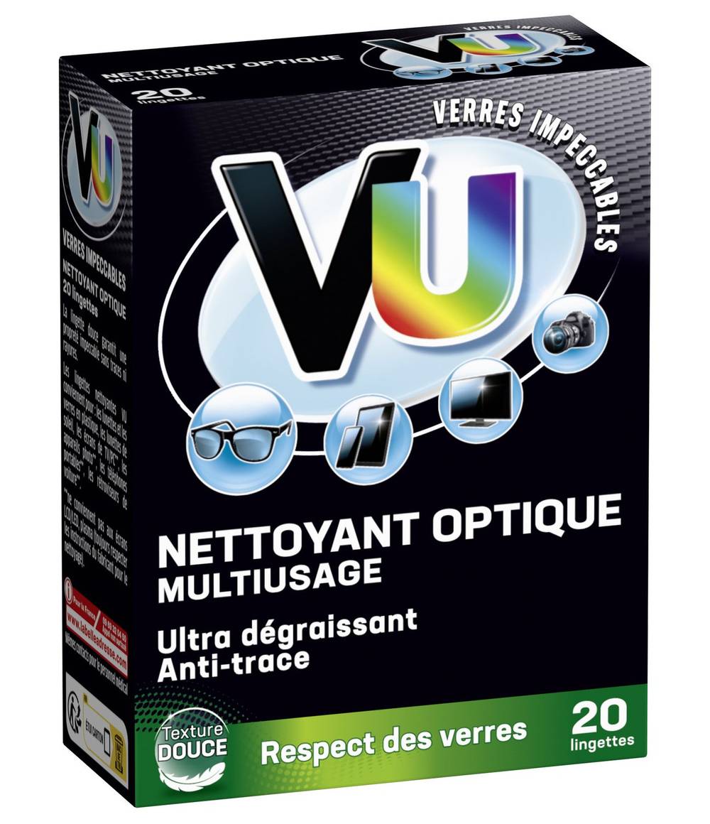 VU - Nettoyant optique verres ultra dégraissant et anti-traces (20)