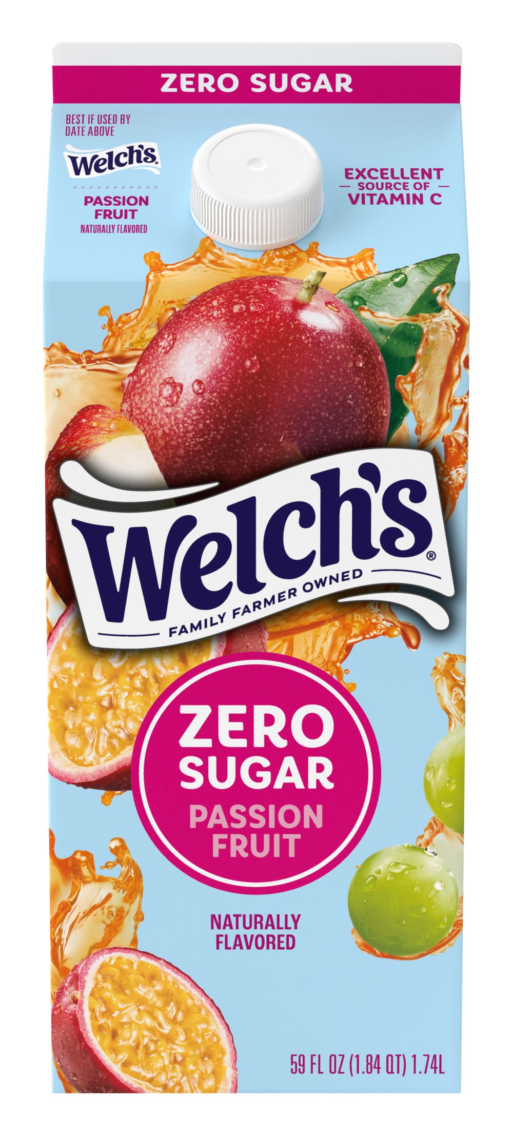 Welch's Passion Fruit Zero Sugar Drink Carton (59 oz)