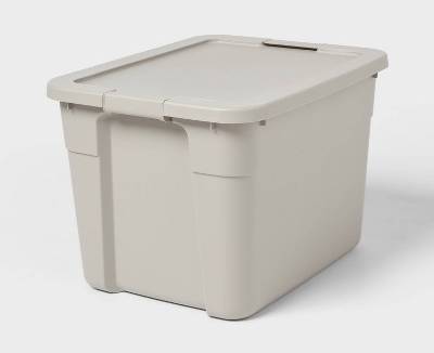 Brightroom Latching Storage Tote Spaceship, 20 gL, Gray
