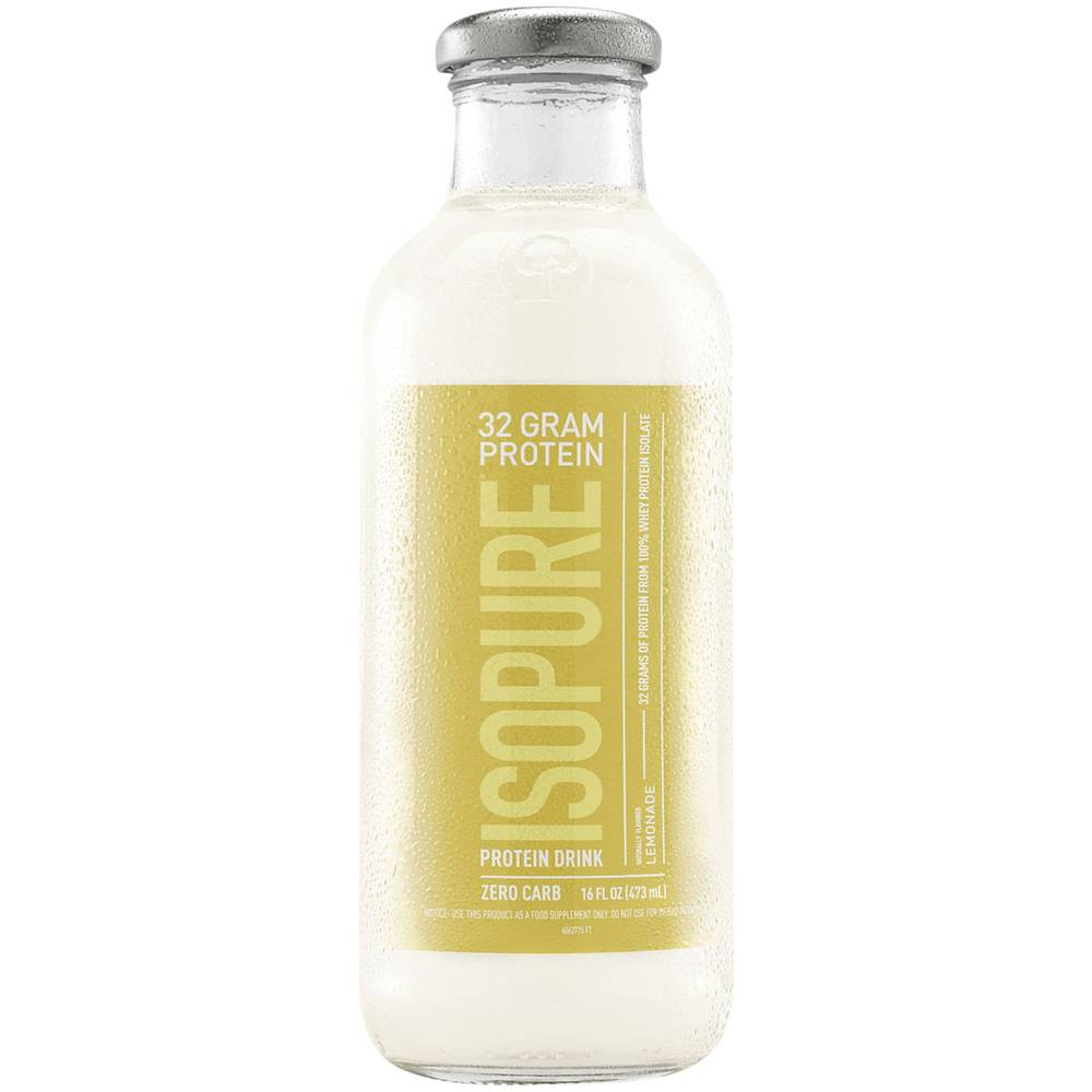 Isopure Zero Carb 32g Protein Ready To Drink, Lemonade (16 fl oz)